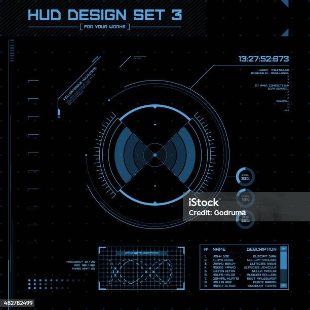 Hud Def Gui Hud And Gui Set Futuristic User Interface Stock Illustration - Download ...
