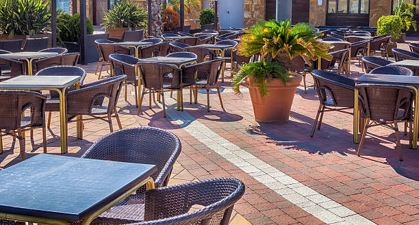 istock restaurant tables and chairs in black 482782787