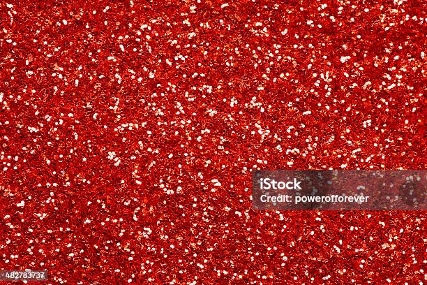 Sfondo Glitter Rosso - Fotografie stock e altre immagini di Lustrini - Lustrini, Rosso, Sfondi