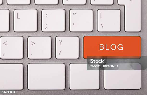 Botón Rojo De Tu Blog Foto de stock y más banco de imágenes de Conceptos - Conceptos, Teclado de ordenador, Blanco - Color