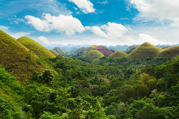 Chocolate hills Chocolate hills - Bohol island, Philippines bohol photos stock pictures, royalty-free photos & images