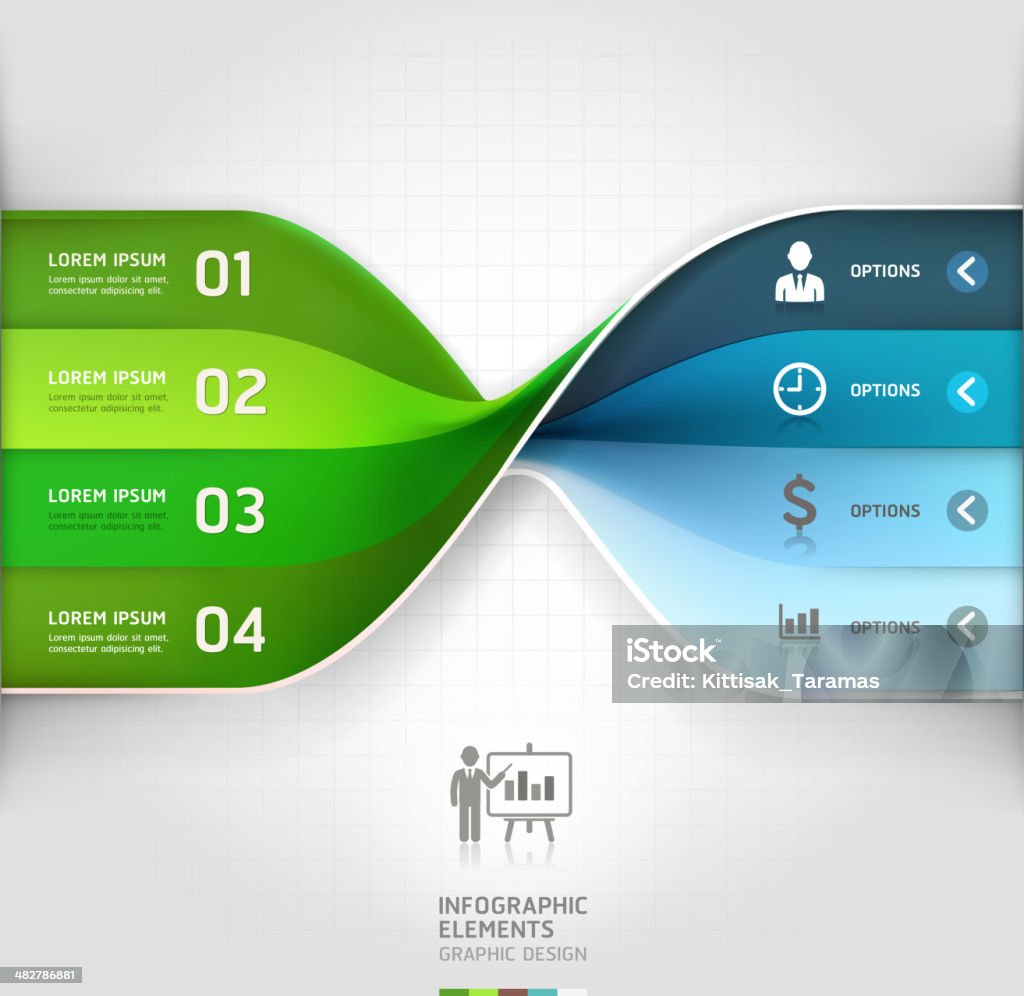 Moderne business-Spirale Infografiken Optionen banner. - Lizenzfrei Abstrakt Vektorgrafik