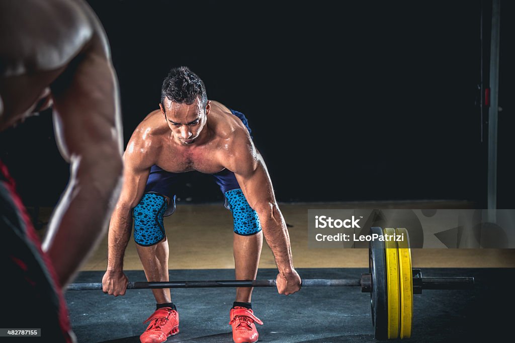 Deadlift at the gym Deadlift exercise at the gym. Active Lifestyle Stock Photo