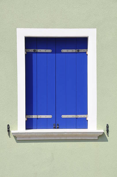 istock Italy town, closed wooden window 482787232