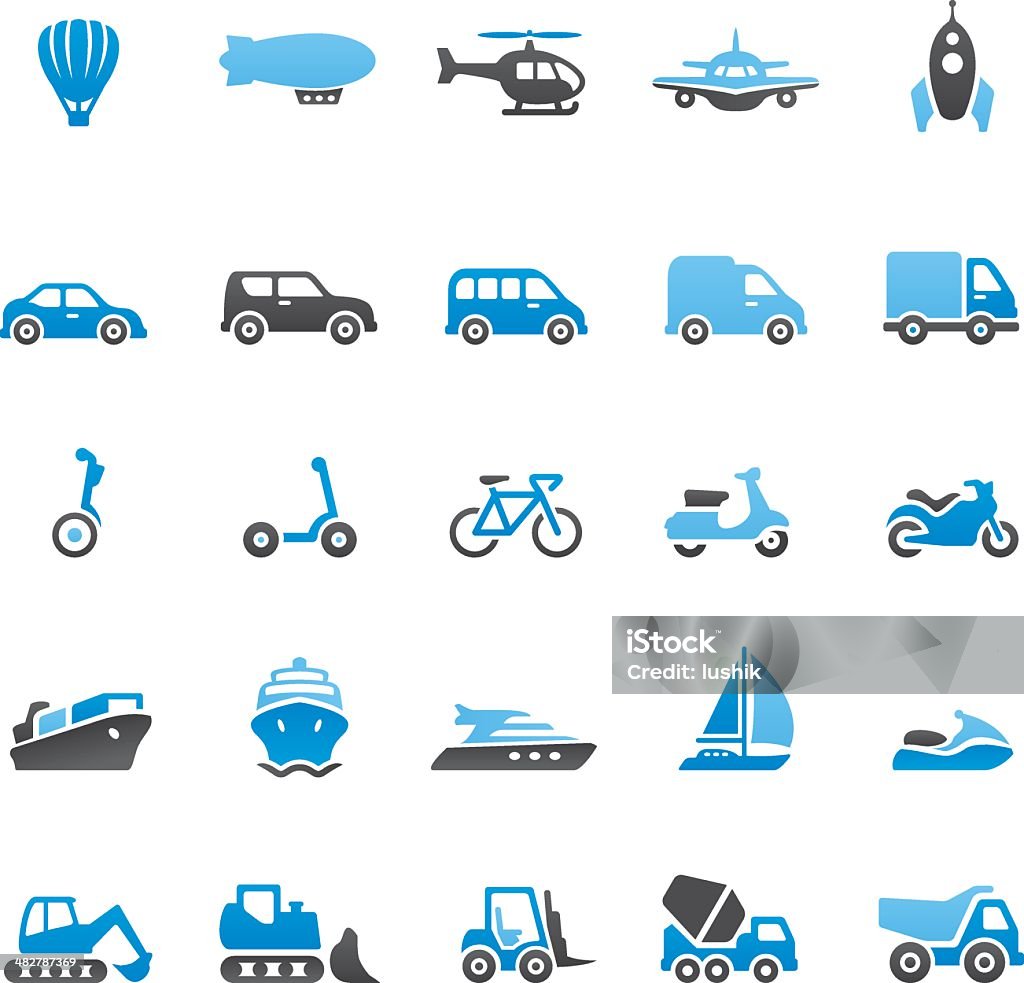 Ilustracja wektorowa transport i pojazd ikony - Grafika wektorowa royalty-free (Skuter z silnikiem)