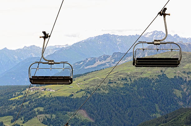Ski Lift in Zillertal (Austria) at summer time.