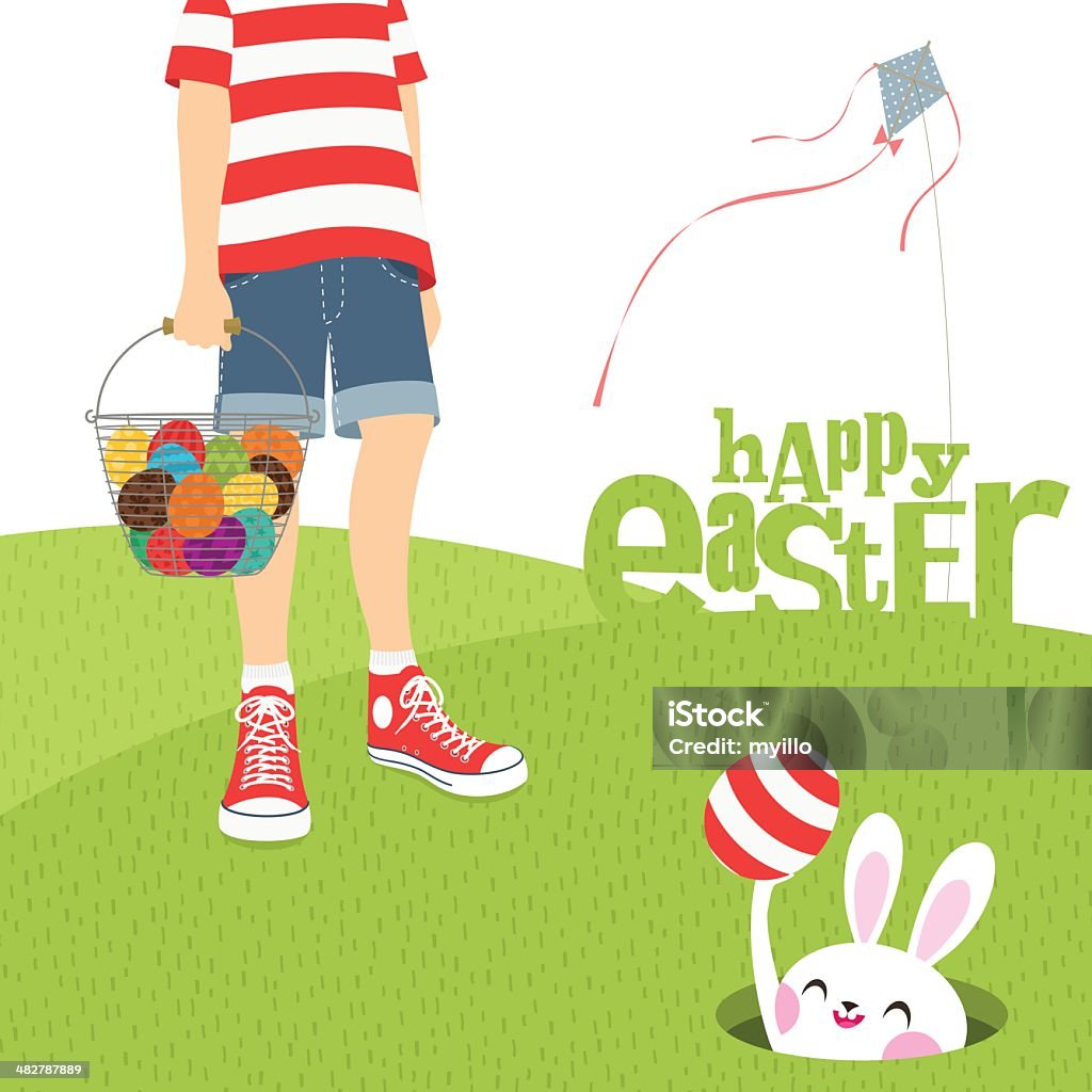 boy kite and Easter bunny /file_thumbview_approve.php?size=1&id=23399474 Easter stock vector