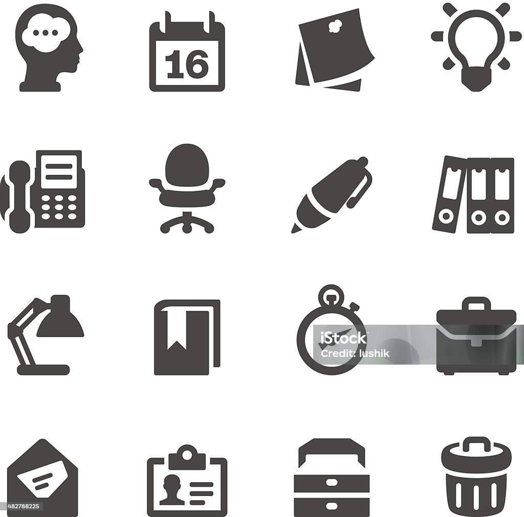 Mobico icônes, bureau de travail - clipart vectoriel de Icône libre de droits