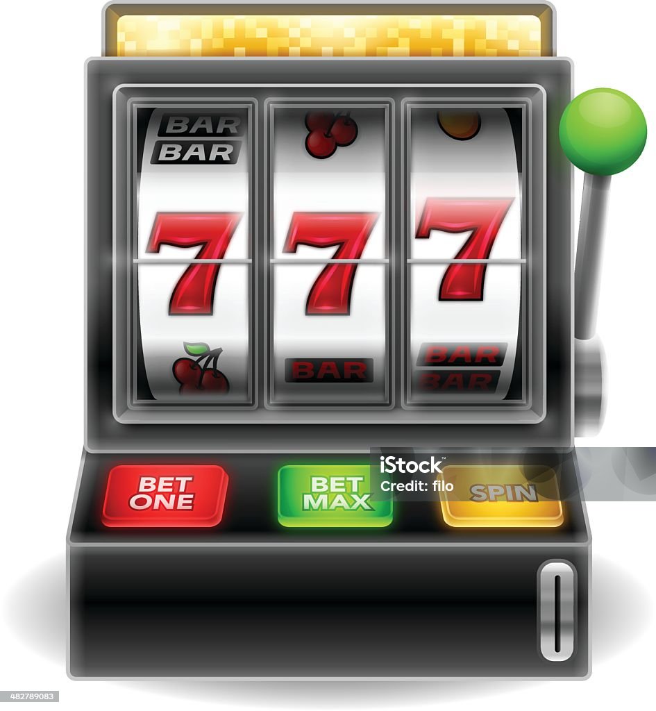 Slot Machine Stock Illustration - Download Image Now - Slot Machine,  Casino, Push Button - iStock