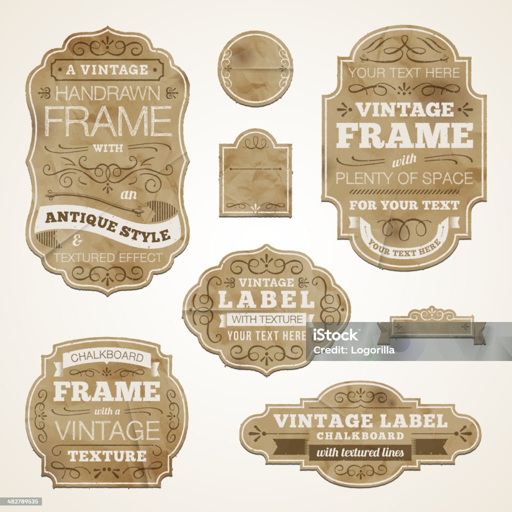 Vintage Papier Rahmen - Lizenzfrei Altertümlich Vektorgrafik