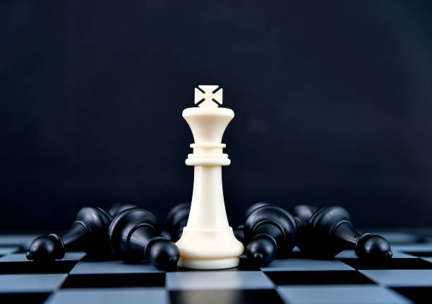Game Of Chess Stock Photo - Download Image Now - Chess, King - Chess Piece,  Black Background - iStock