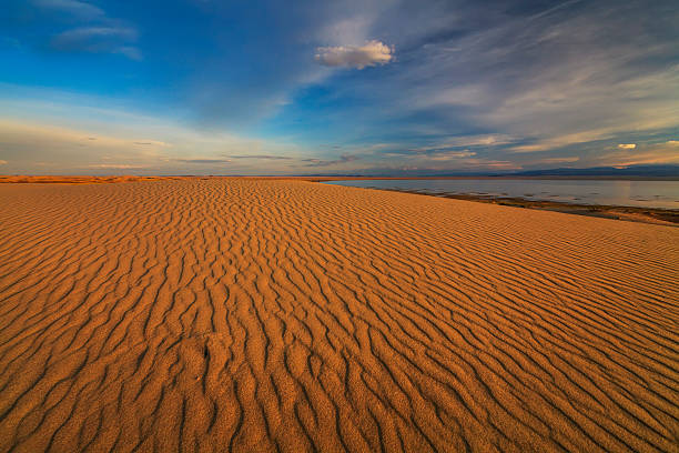 прекрасные виды на пустыня гоби. монголия. - desert landscape morocco sand dune стоковые фото и изображения