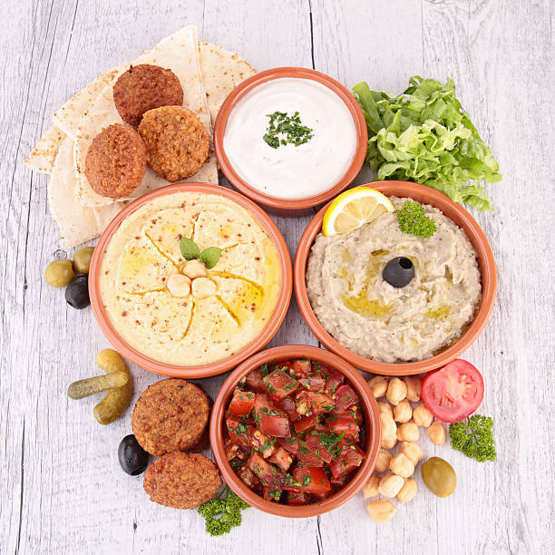 istock hummus, falafel and others mezze 482799523