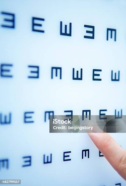 Foto de Tabela De Olhos e mais fotos de stock de Dedo humano - Dedo humano, Exame Médico - Procedimento Médico, Exame de Vista - Aparato de Exame de Vista