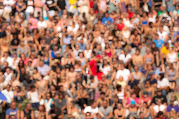 Crowd Background Defocused people mauer park stock pictures, royalty-free photos & images