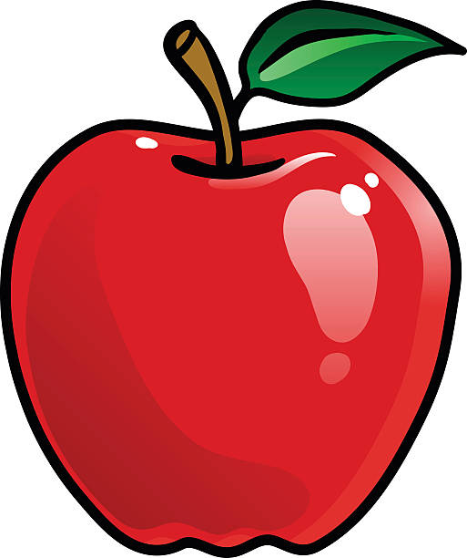 Cartoon Apple Stock Illustration - Download Image Now - Apple - Fruit,  Green Color, Cartoon - iStock