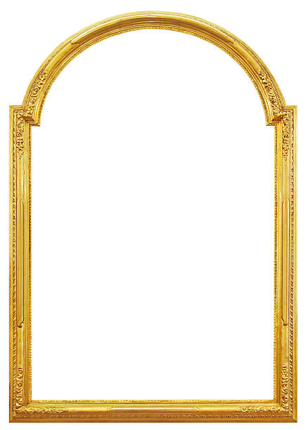 o dourado armação de madeira - frame ellipse gold paintings imagens e fotografias de stock