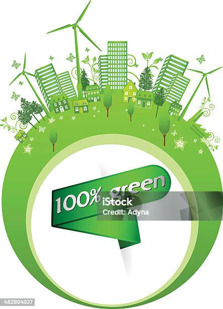 Verde Eco World - Immagini vettoriali stock e altre immagini di Affari - Affari, Affari finanza e industria, Albero