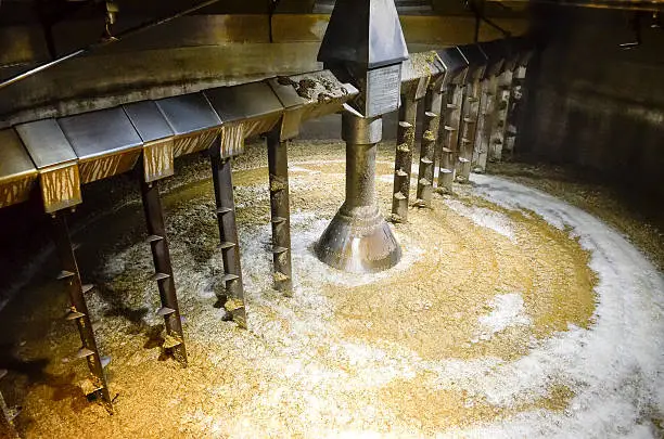 Photo of Detail of inside mash tun while making whisky