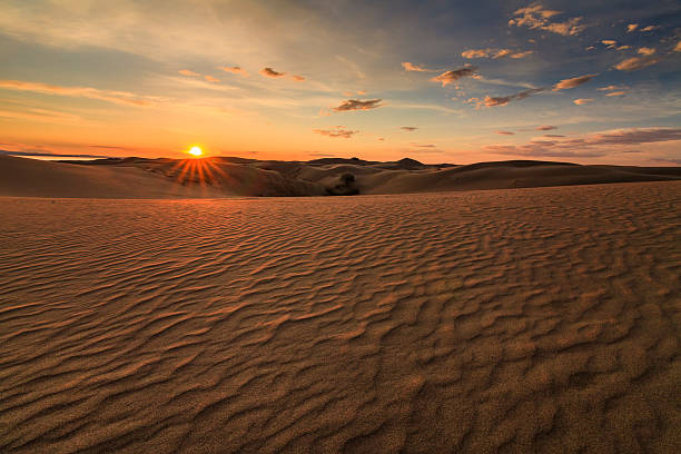 прекрасные виды на пустыня гоби. монголия. - desert landscape morocco sand dune стоковые фото и изображения