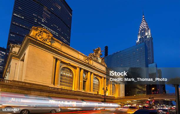 Grand Central Station Chrysler Building 42 Street W Nowym Jorku - zdjęcia stockowe i więcej obrazów Budynek Chryslera