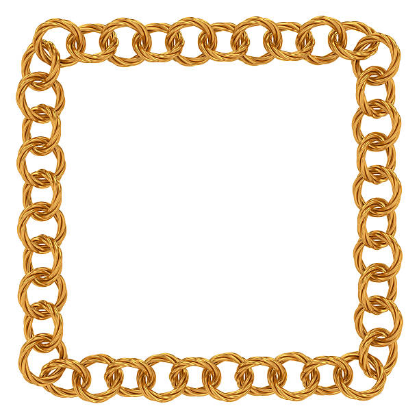 istock Golden chain of twisted rings 482805638