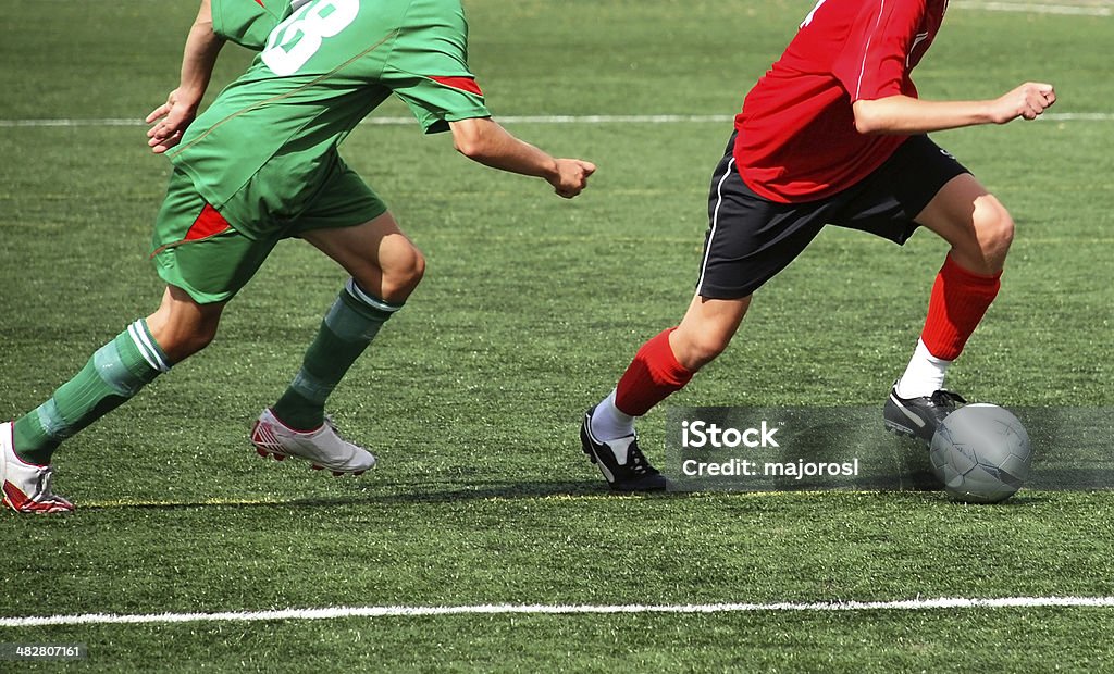 Jogadores de futebol em ação - Royalty-free Bola Foto de stock