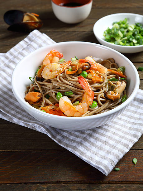 istock Noodles with shrimps 482809552