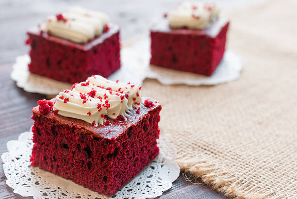 Red velvet cake stock photo