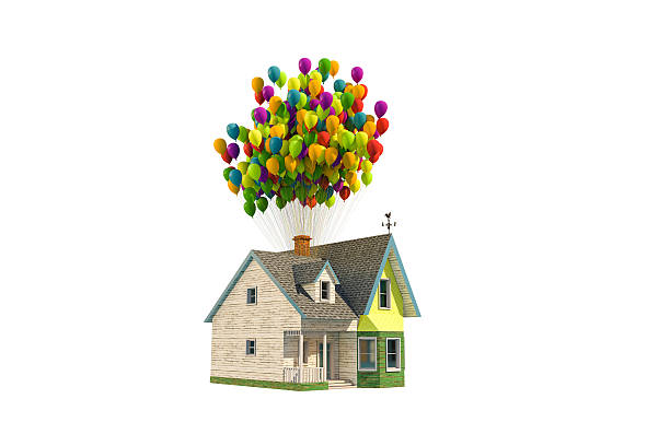 istock wooden victorian house flying up 482814282