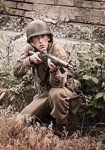 istock Soldier on Patrol WWII 482818630