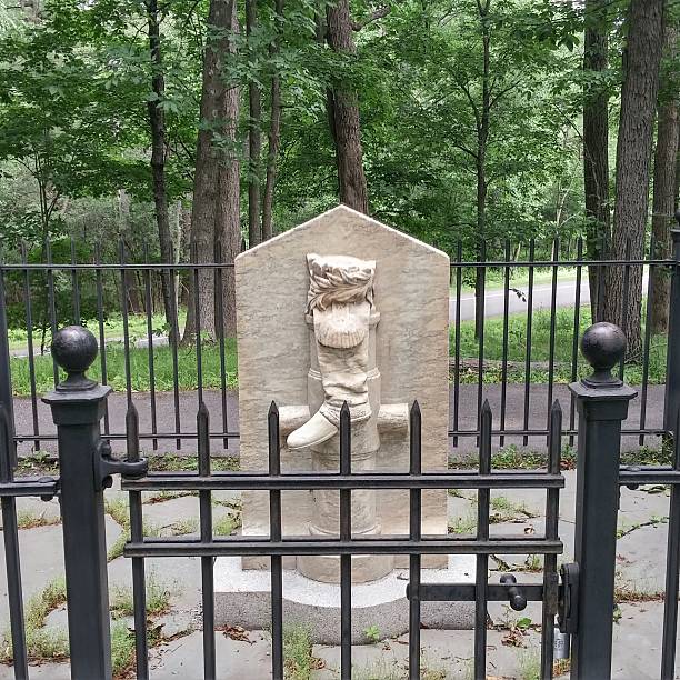 istock Fenced in Benedict Arnold Shot Leg Boot Memorial, Saratoga, NY 482820090