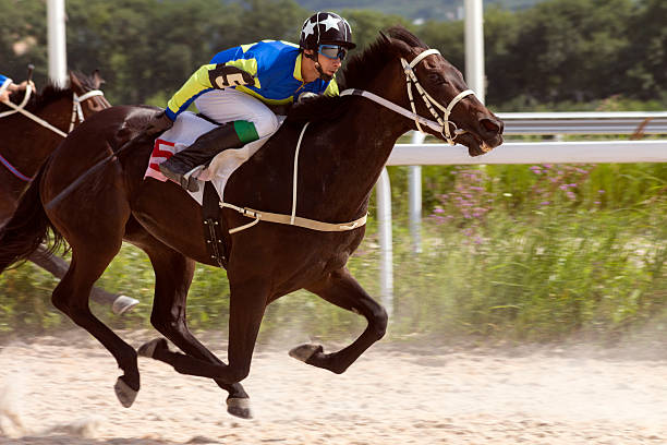 course de chevaux - flat racing photos et images de collection