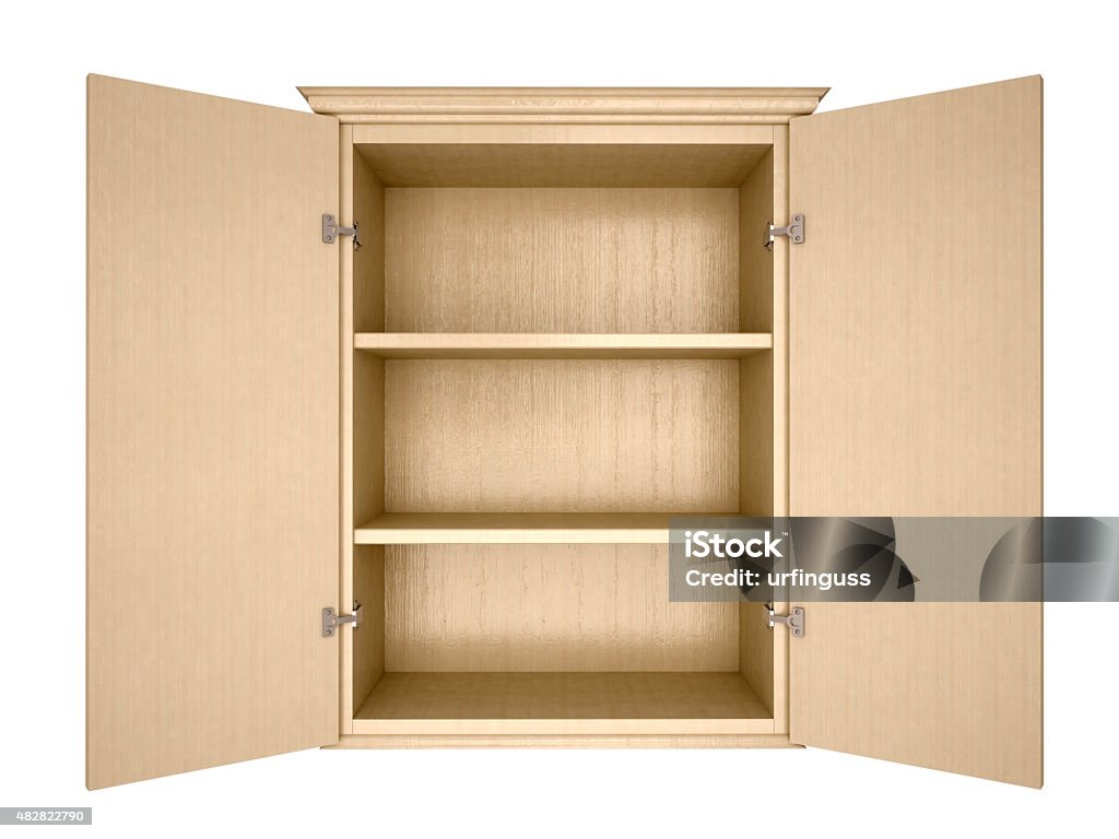 empty cupboard Cabinet Stock Photo