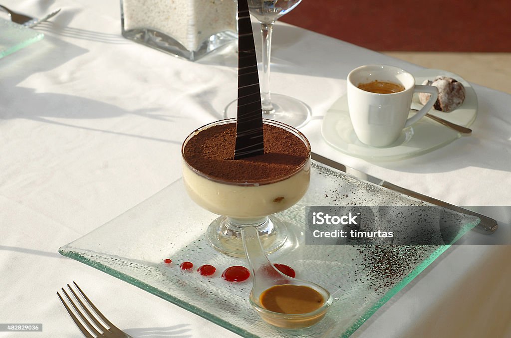 Tiramisu in a glass 2015 Stock Photo