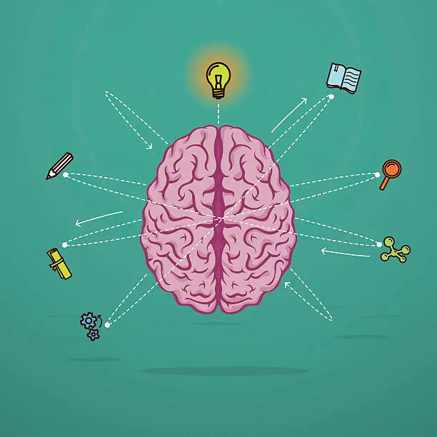 Vector illustration of Creative brain