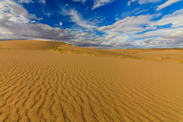 прекрасные виды на пустыня гоби. монголия. - desert landscape morocco sand dune стоковые фото и изображения