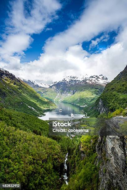 Geiranger Fjord Norway Stock Photo - Download Image Now - Geirangerfjord, 2015, Adventure