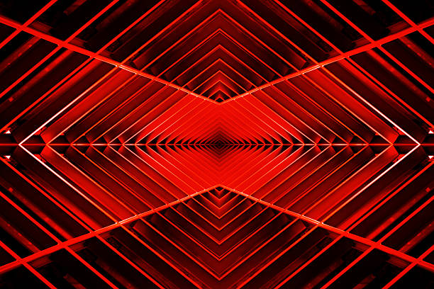 istock metal structure similar to spaceship interior in the red light 482833000