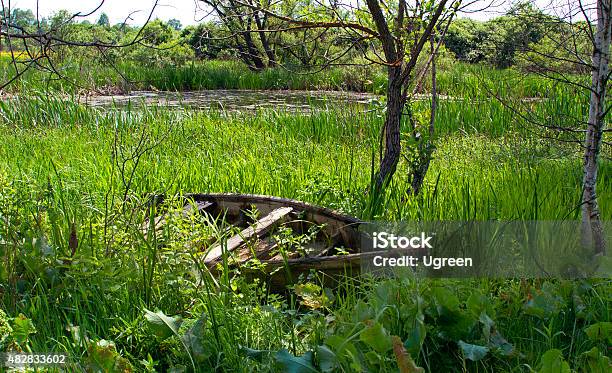 Abandoned Old Boat Stock Photo - Download Image Now - 2015, Abandoned, Absence