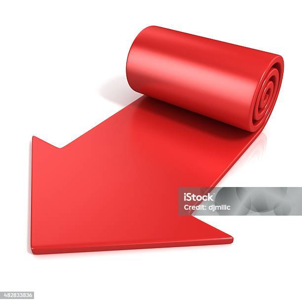 Red Spiral Arrow Stock Photo - Download Image Now - 2015, Abstract, Achievement