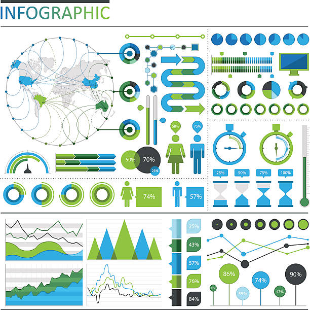 infografik-elemente - dividieren grafiken stock-grafiken, -clipart, -cartoons und -symbole