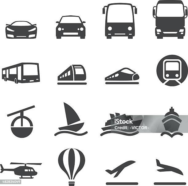 Mode Of Transport Icons Set 2acme Series Stock Illustration - Download Image Now - Icon, Train - Vehicle, Cruise Ship