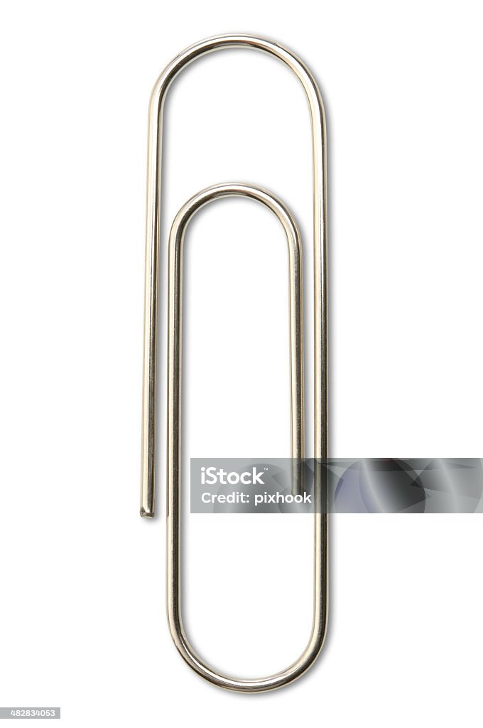 Paper Clip with Path High Quality Paper Clip on White with Clipping Path Included. Paper Clip Stock Photo