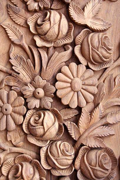 istock Wooden carving background 482834283