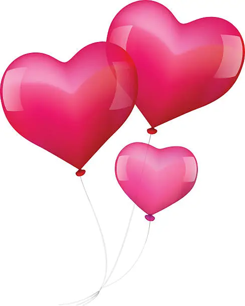Vector illustration of Balloons in Love with Baby