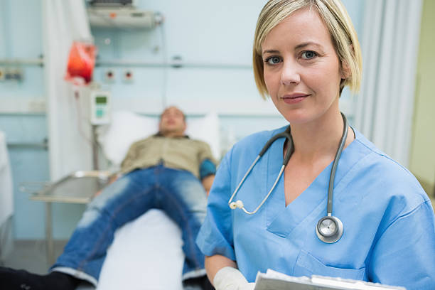 istock Nurse next to a transfused patient 482834741
