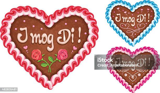 Beer Fest Lebkuchenherz With Writing Icing I Mog Di Stock Illustration - Download Image Now