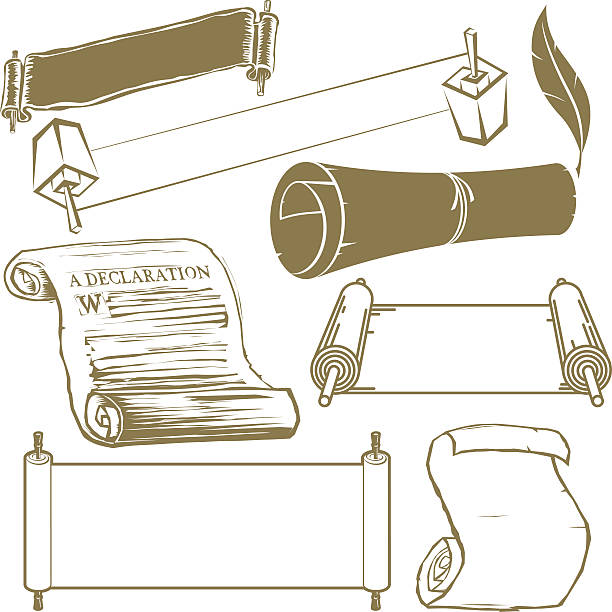 Scroll Collection Clip art collection of various scrolls clip art of scroll quill stock illustrations