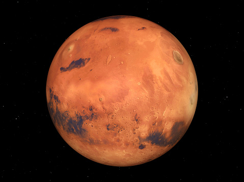 Computer generated 3D illustration with the Mars